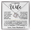 To My Beautiful Wife - Loveknot Necklace - In A Heartbeat, I Will Keep Choosing You - luxoz