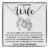 To My Beautiful Wife - Loveknot Necklace - You Are My First - luxoz