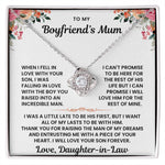 To My Boyfriend's Mum - Loveknot Necklace - I Can't Promise To Be - luxoz