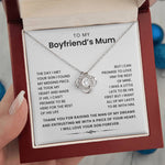 To My Boyfriend's Mum-Loveknot Necklace- I Can't Promise To Be Here - luxoz