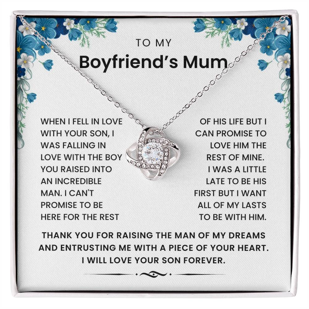 To My Boyfriend's Mum- Loveknot Necklace-I Was A Little Late - luxoz