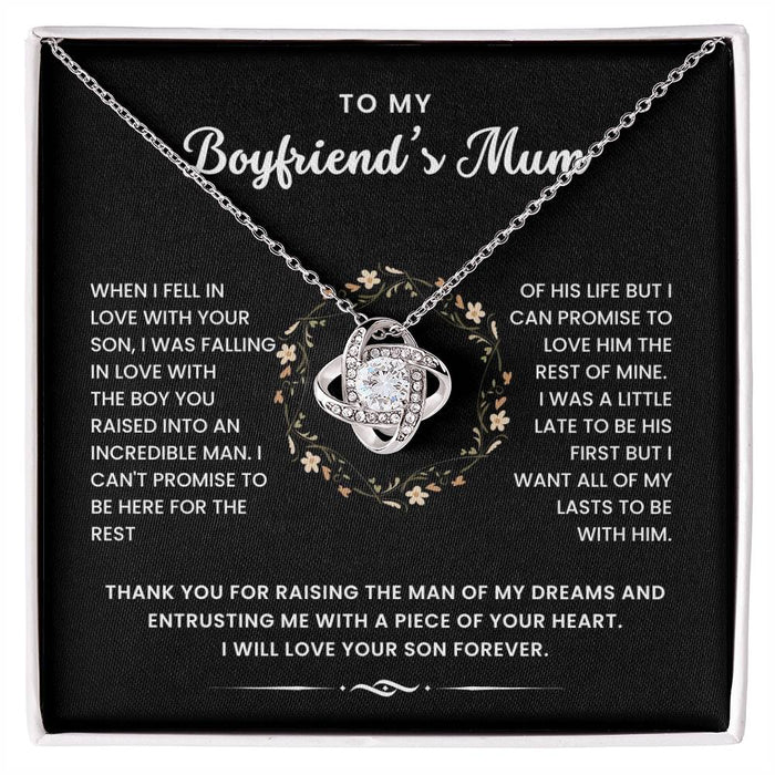 To My Boyfriend's Mum- Loveknot Necklace- I Was A Little Late
