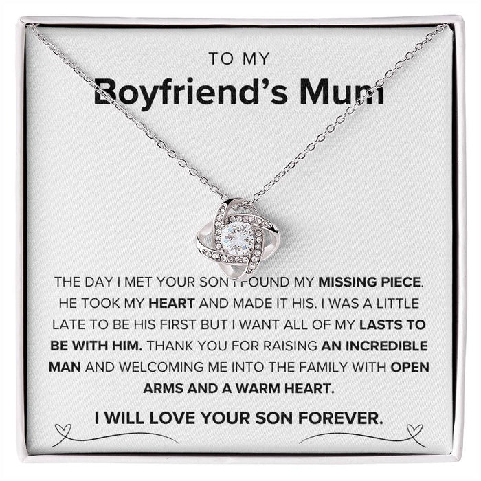 To My Boyfriend's Mum-Loveknot Necklace-I Was Falling In Love With A Boy