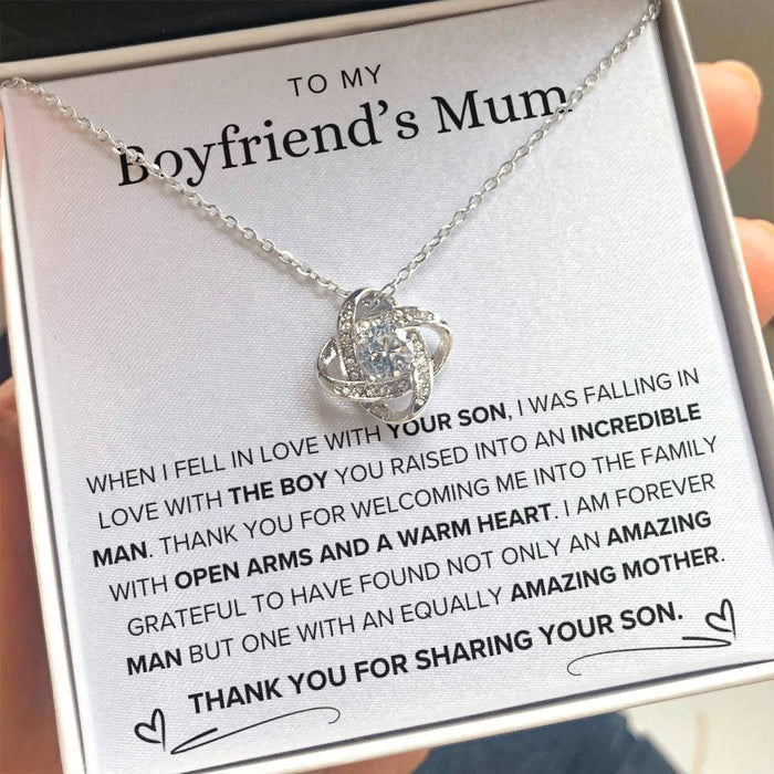 To My Boyfriend's Mum-Loveknot Necklace-The Day I Met Your Son