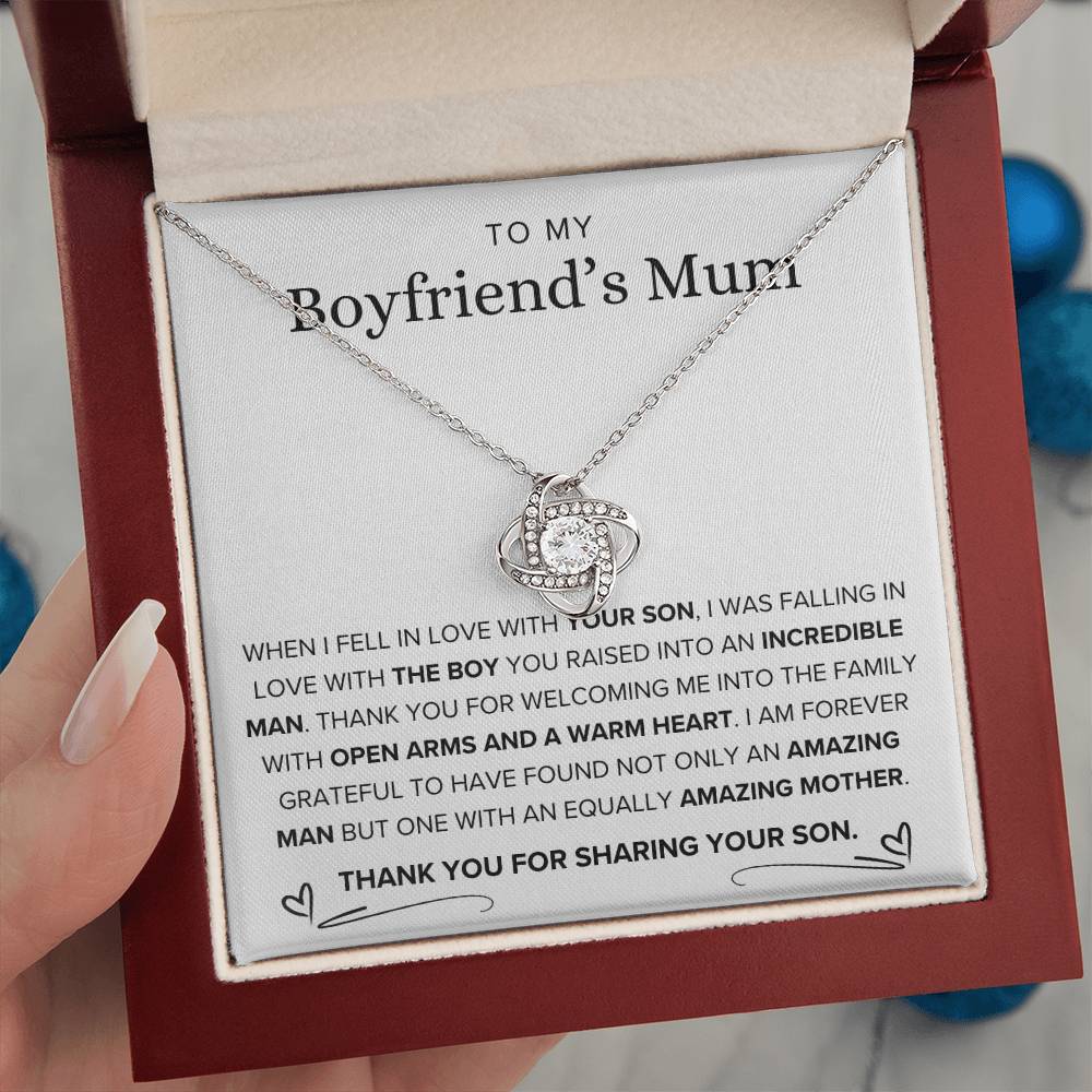 To My Boyfriend's Mum-Loveknot Necklace-The Day I Met Your Son - luxoz