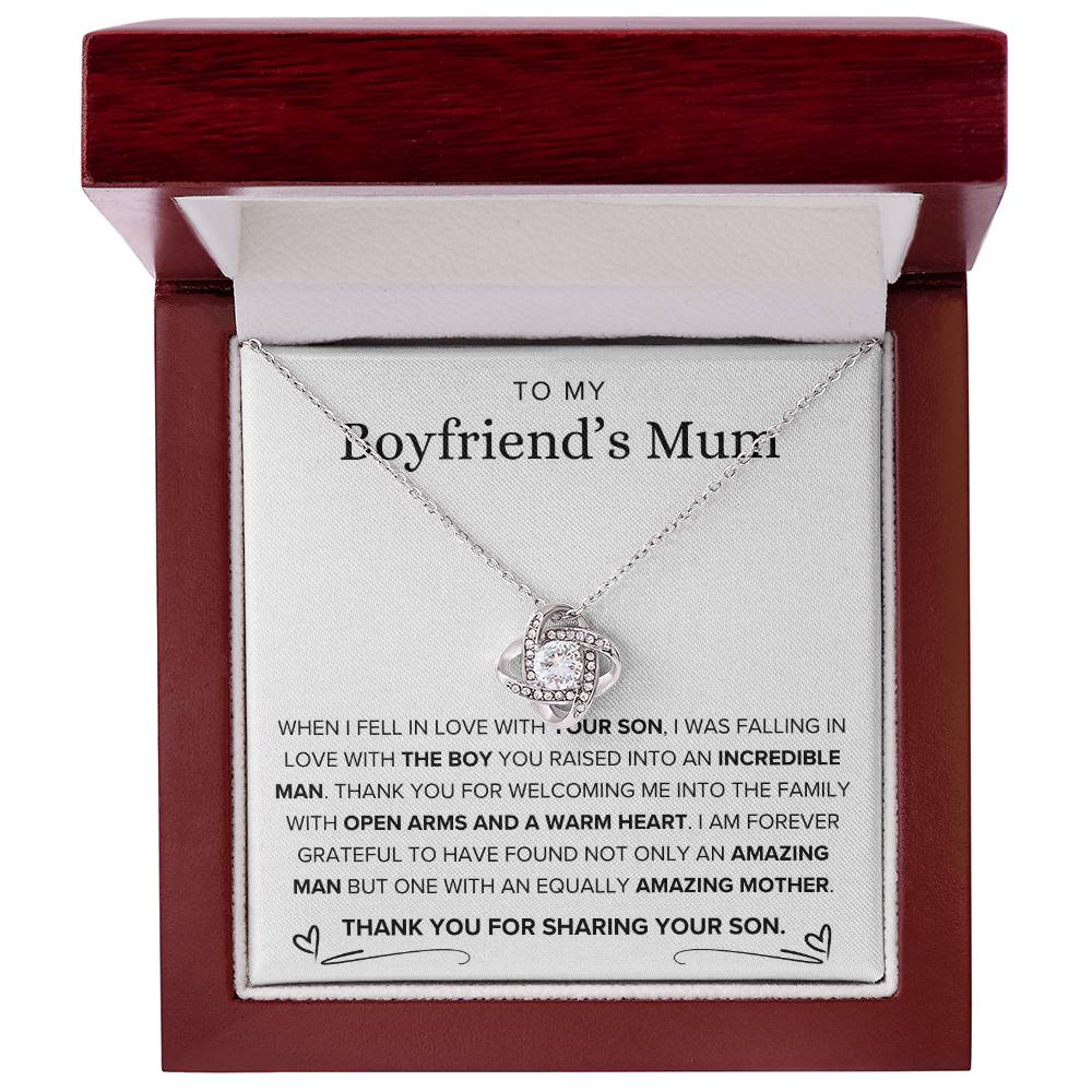 To My Boyfriend's Mum-Loveknot Necklace-The Day I Met Your Son - luxoz