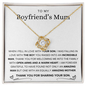 To My Boyfriend's Mum-Loveknot Necklace-The Day I Met Your Son - luxoz