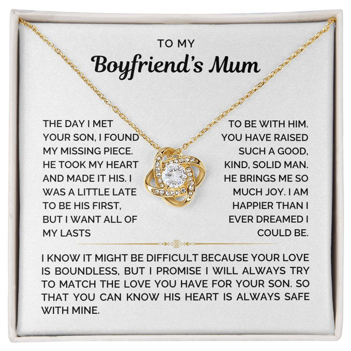 To My Boyfriend's Mum Necklace - Love Knot Necklace