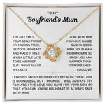 To My Boyfriend's Mum Necklace - Love Knot Necklace - luxoz