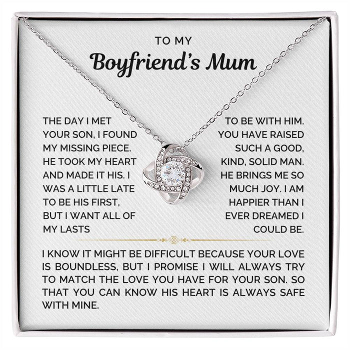 To My Boyfriend's Mum Necklace - Love Knot Necklace