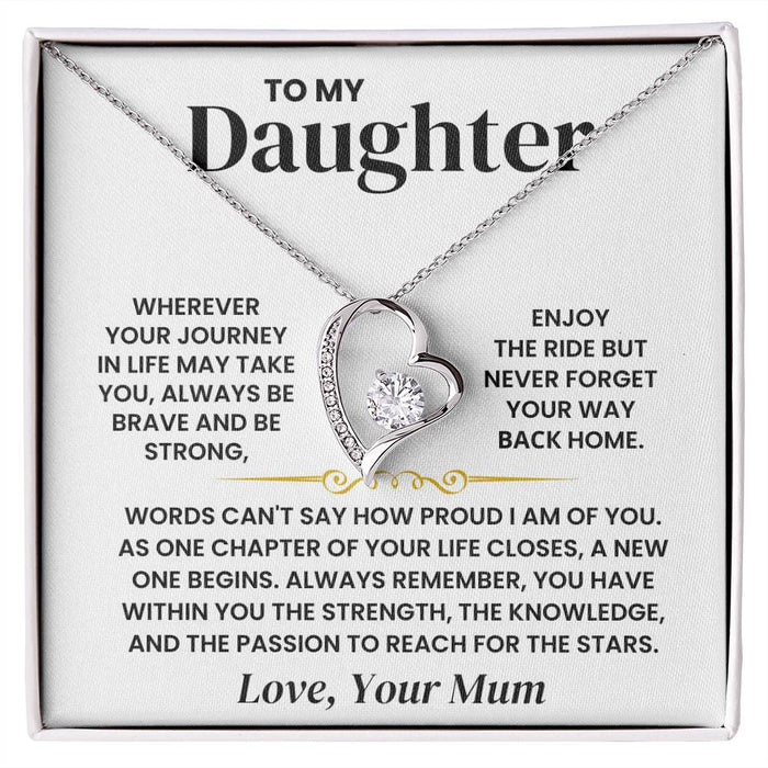 To My Daughter-Forever Love Necklace-Enjoy The Ride