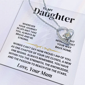 To My Daughter - Forever Love Necklace - Enjoy The Ride - luxoz