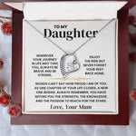 To My Daughter - Forever Love Necklace - Enjoy The Ride - luxoz