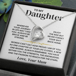 To My Daughter - Forever Love Necklace - Enjoy The Ride - luxoz