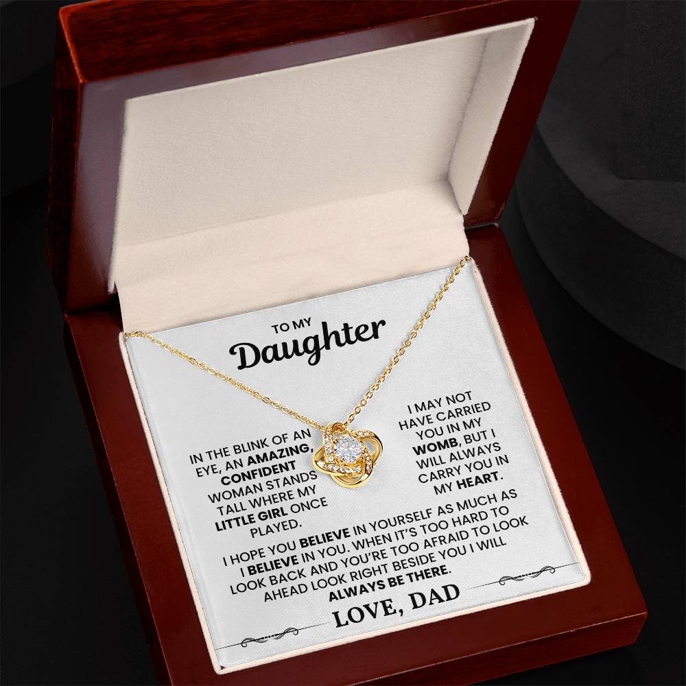 To My Daughter - I Will Always Carry You In My Heart - Necklace - luxoz