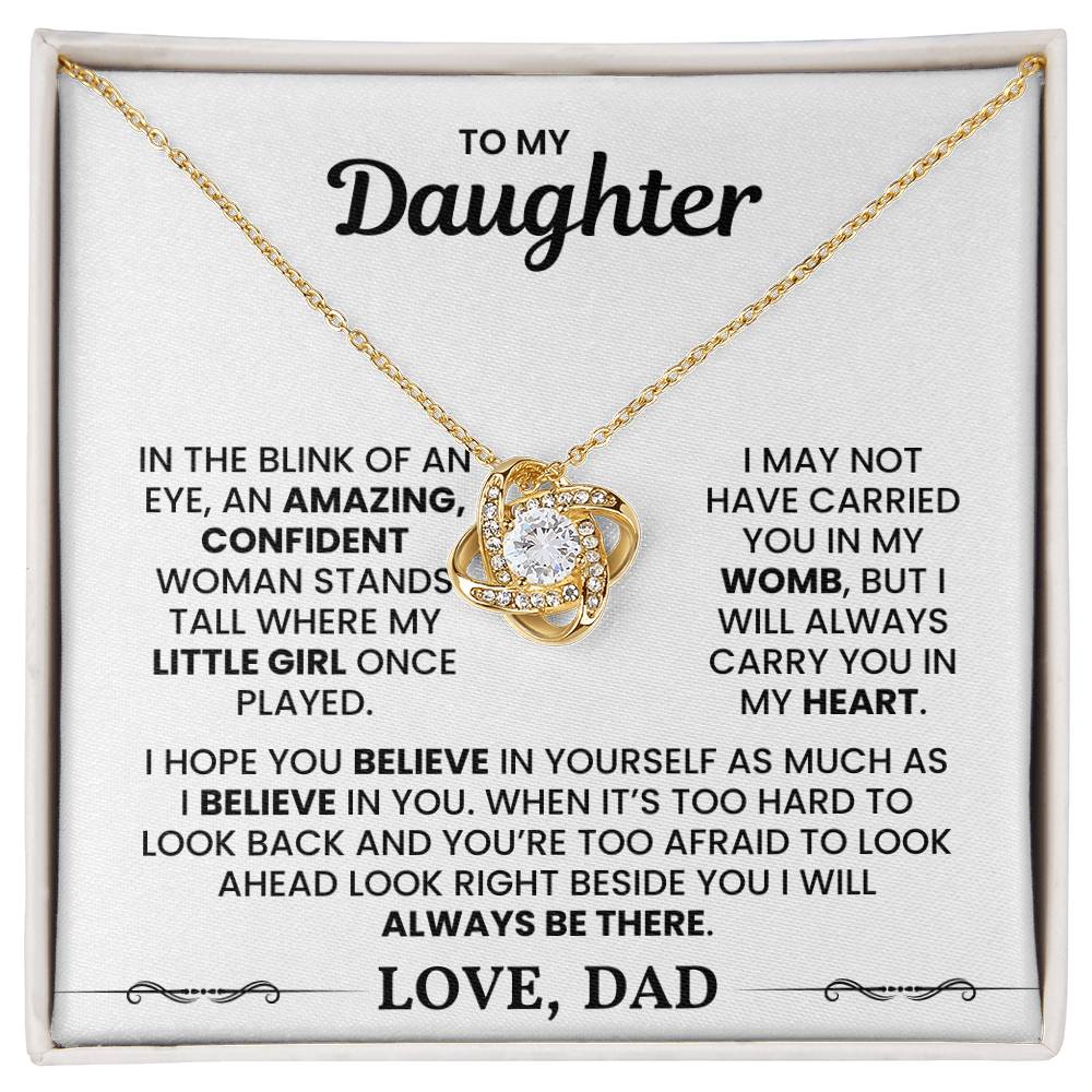 To My Daughter - I Will Always Carry You In My Heart - Necklace - luxoz