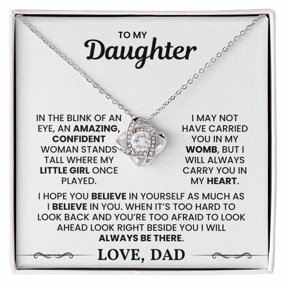 To My Daughter - I Will Always Carry You In My Heart - Necklace - luxoz