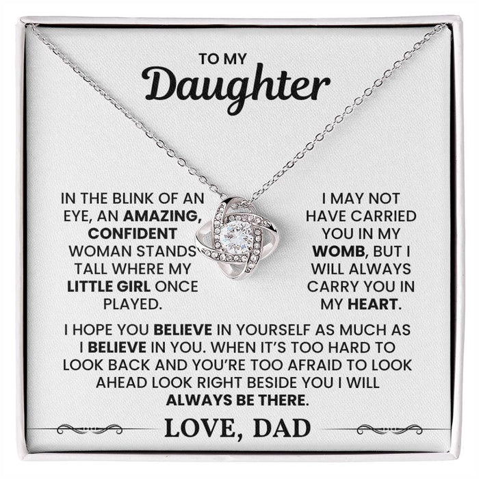 To My Daughter - I Will Always Carry You In My Heart - Necklace