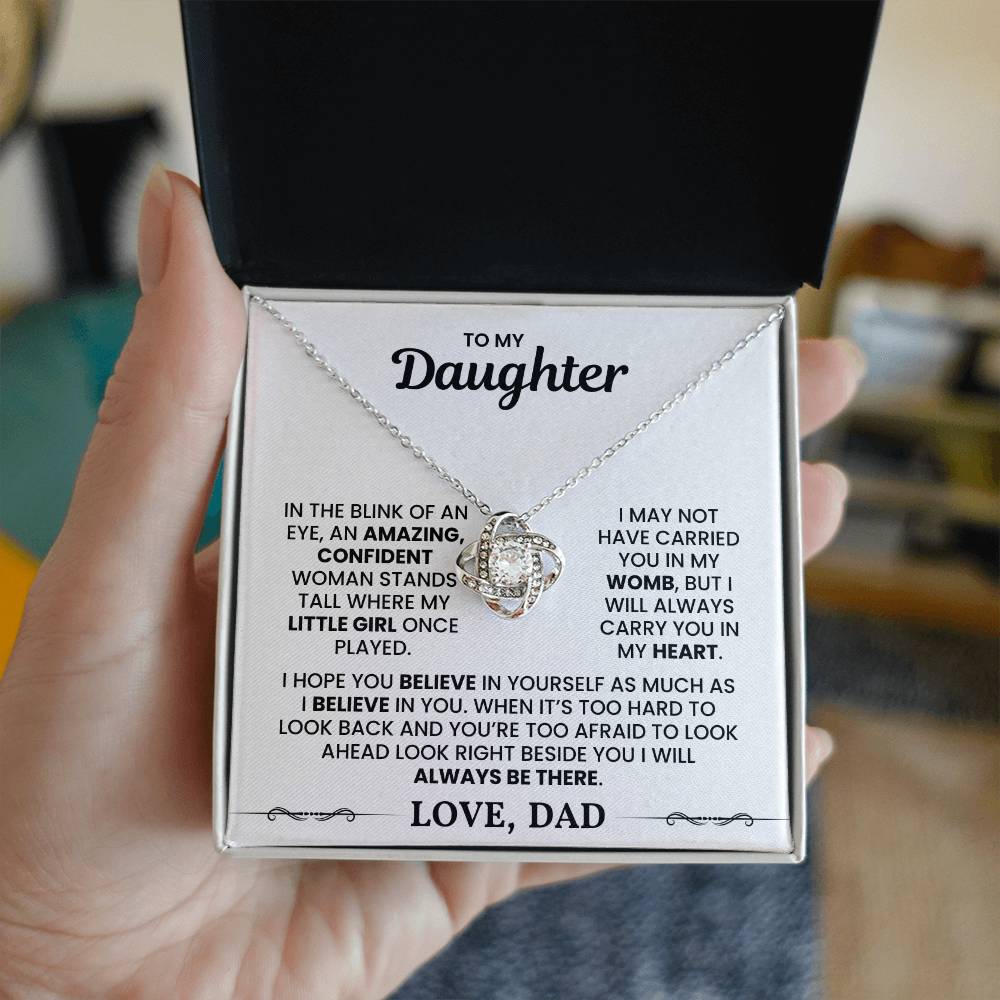 To My Daughter - I Will Always Carry You In My Heart - Necklace - luxoz