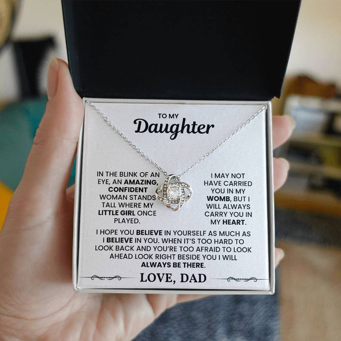 To My Daughter - I Will Always Carry You In My Heart - Necklace