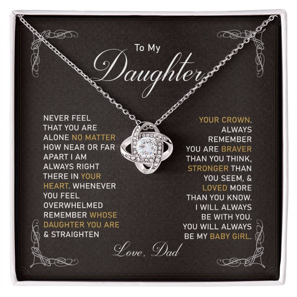 To My Daughter - Loveknot Necklace - Love Dad - luxoz