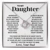 To My Daughter - Loveknot Necklace - Never Forget Your Way Back Home - luxoz