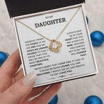 To My Daughter-Loveknot Necklace-Not Even Time Will Change That - luxoz