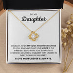 To My Daughter-Loveknot Necklace- When My Voice No Longer Echoes - luxoz