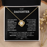 To My Daughter-Loveknot Necklace- When My Voice No Longer Echoes - luxoz