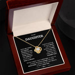 To My Daughter-Loveknot Necklace- When My Voice No Longer Echoes - luxoz