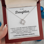 To My Daughter-Loveknot Necklace- When My Voice No Longer Echoes - luxoz