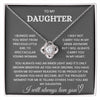 To My Daughter - Loveknot Necklace - You Always Had An Inner Light - luxoz