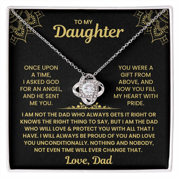 To My Daughter Necklace - You Were A Gift From Above
