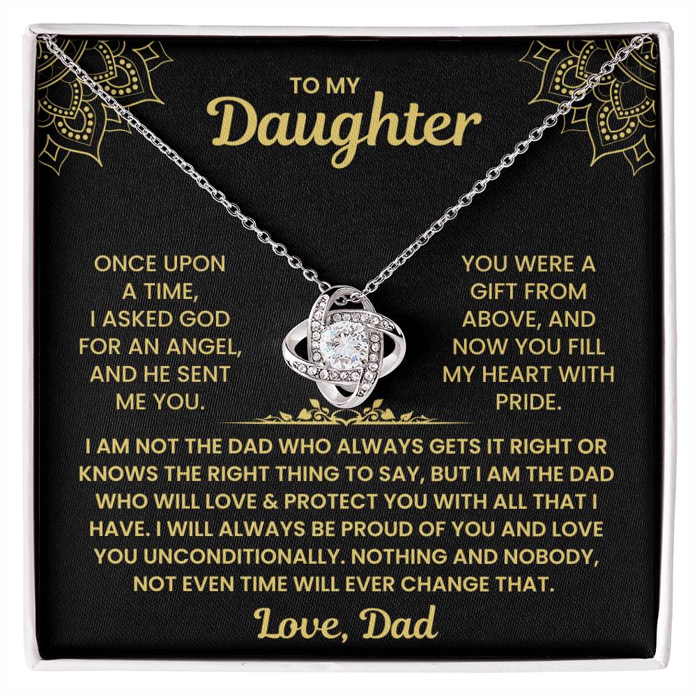 To My Daughter Necklace - You Were A Gift From Above - luxoz