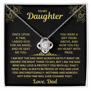 To My Daughter Necklace - You Were A Gift From Above - luxoz