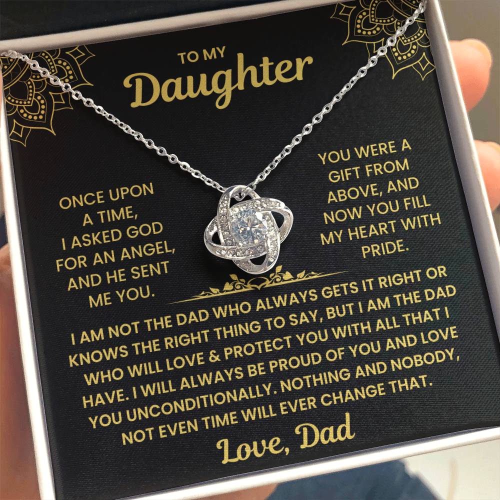 To My Daughter Necklace - You Were A Gift From Above - luxoz