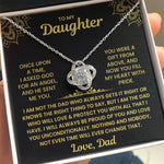 To My Daughter Necklace - You Were A Gift From Above - luxoz