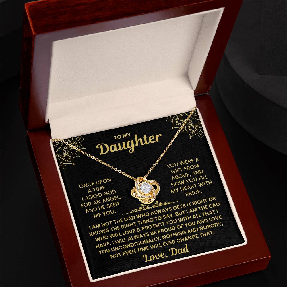 To My Daughter Necklace - You Were A Gift From Above - luxoz