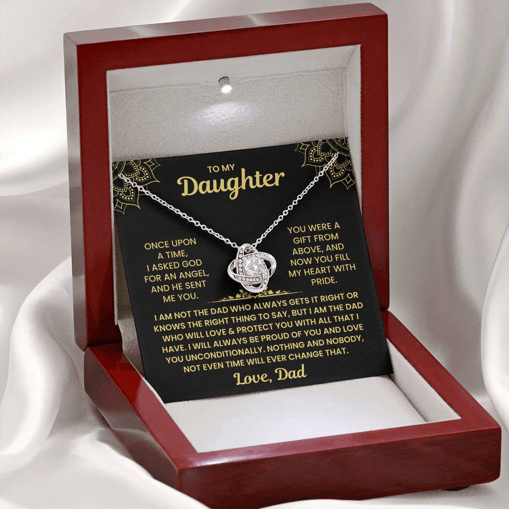 To My Daughter Necklace - You Were A Gift From Above - luxoz