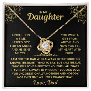 To My Daughter Necklace - You Were A Gift From Above - luxoz