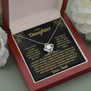 To My Daughter Necklace - You Were A Gift From Above - luxoz