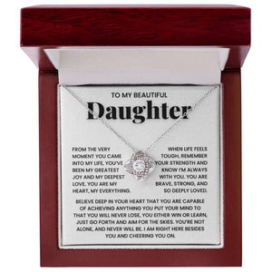 To My Daughter - You Are Brave, Strong, and So Deeply Loved - Necklace - luxoz