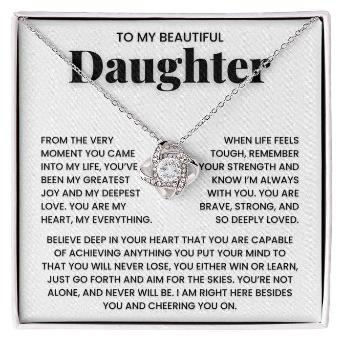 To My Daughter - You Are Brave, Strong, and So Deeply Loved - Necklace