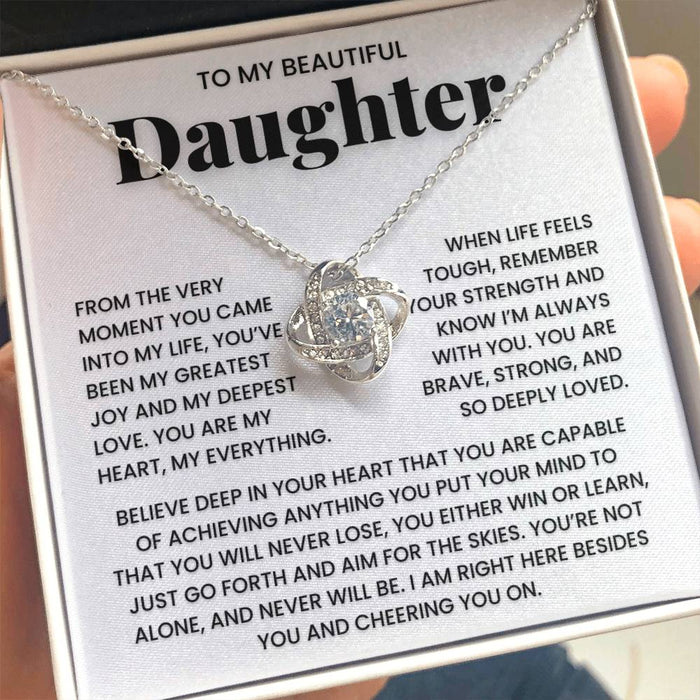 To My Daughter - You Are Brave, Strong, and So Deeply Loved - Necklace