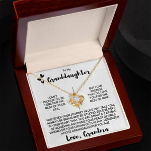 To My Granddaughter - Loveknot Necklace - Love Grandma - luxoz