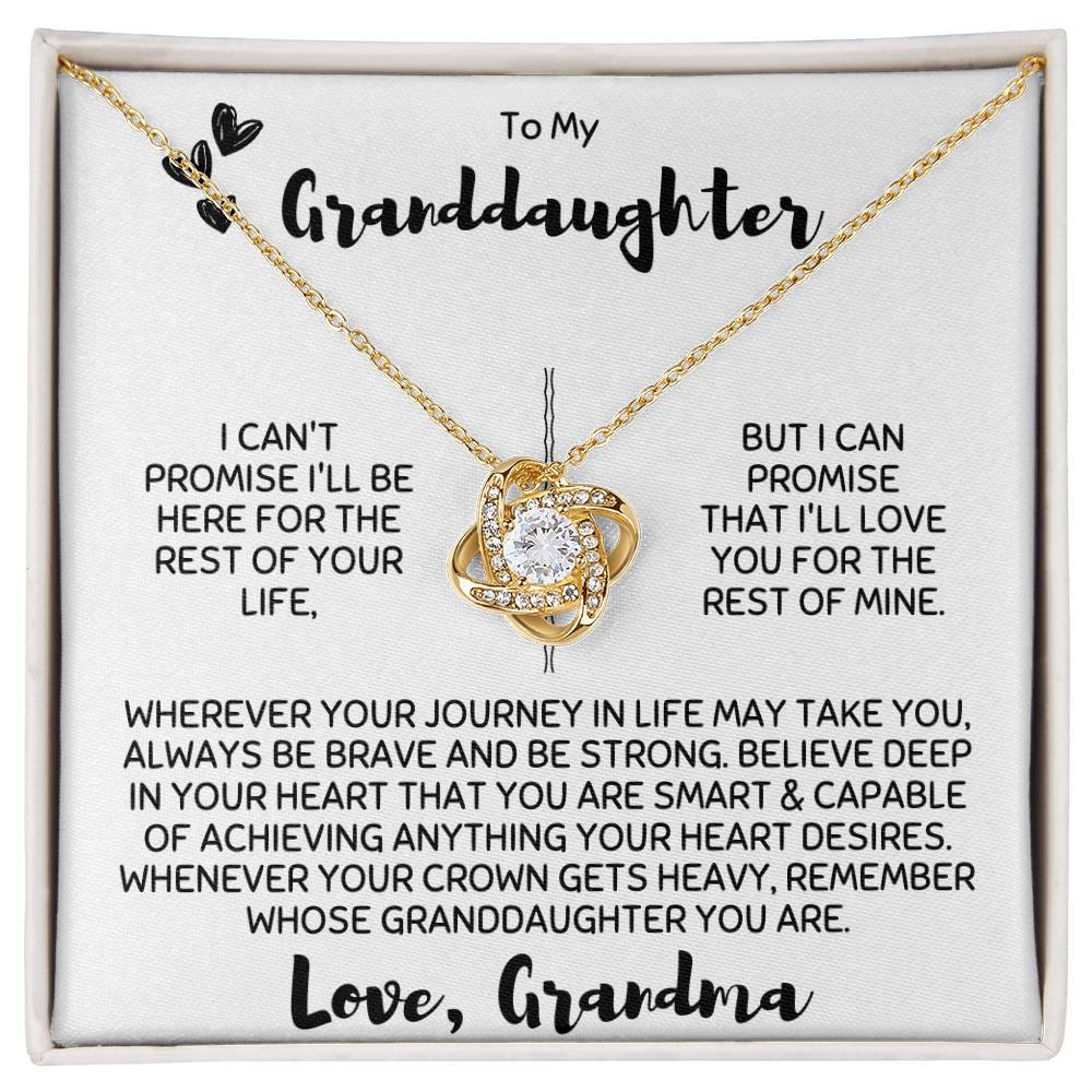 To My Granddaughter - Loveknot Necklace - Love Grandma - luxoz