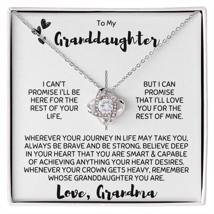 To My Granddaughter-Loveknot Necklace-Love Grandma
