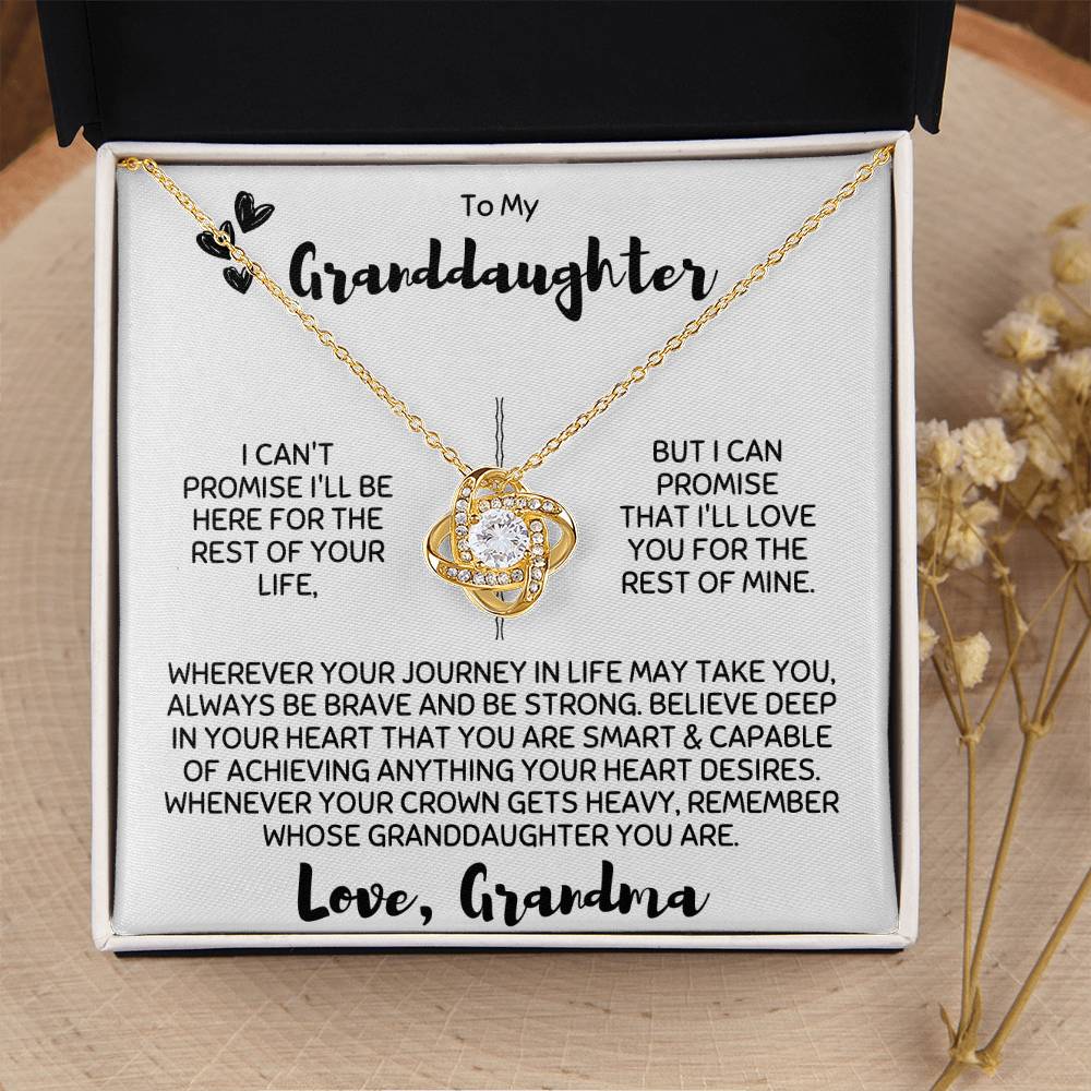 To My Granddaughter - Loveknot Necklace - Love Grandma - luxoz