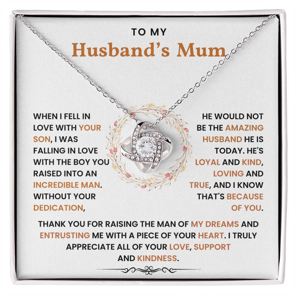 To My Husband's Mom - Thank You for Raising The Man of My Dreams - Necklace - luxoz