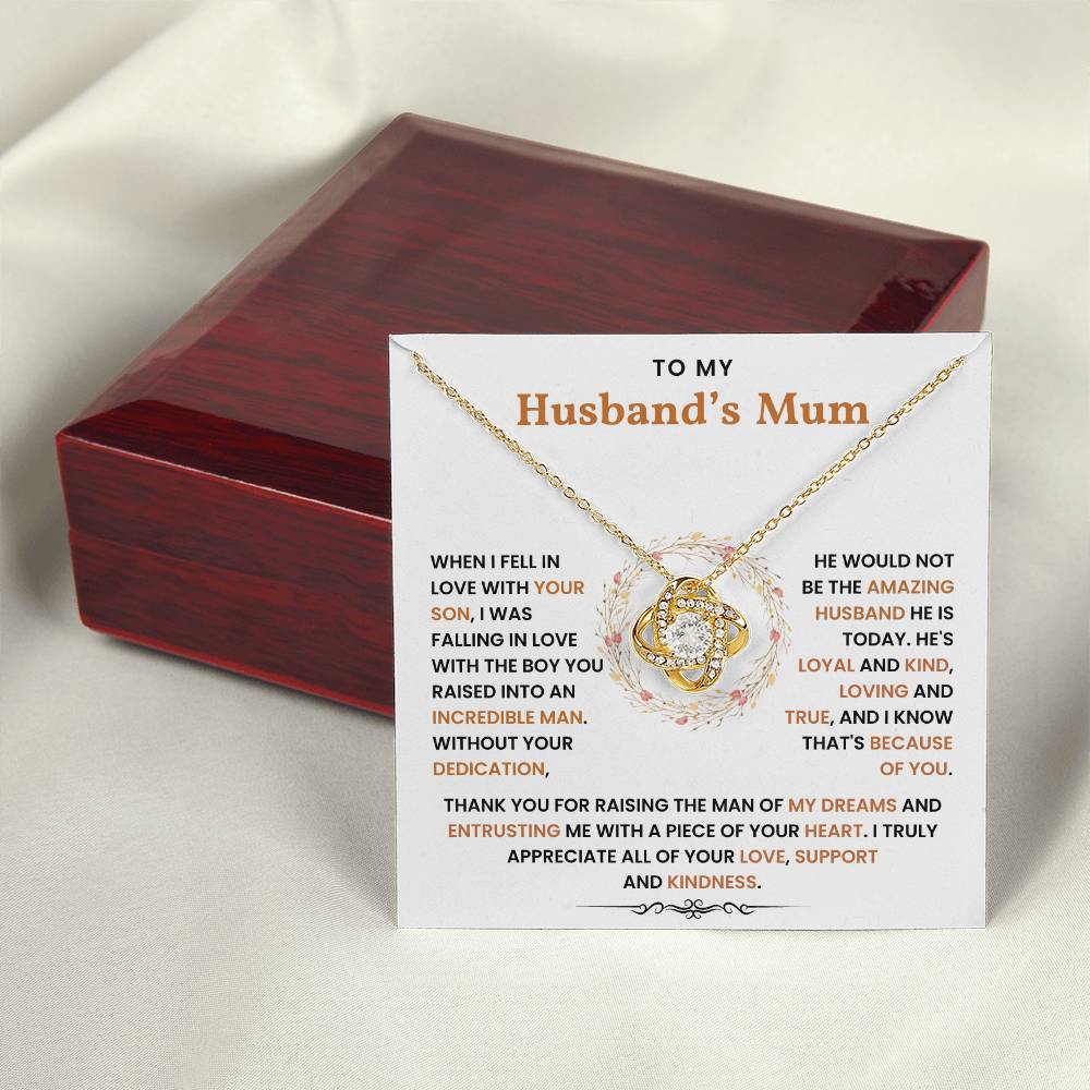 To My Husband's Mom - Thank You for Raising The Man of My Dreams - Necklace - luxoz